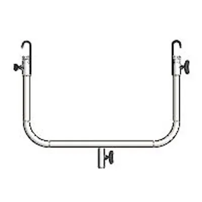 Chandelle double pour parasol Tube ø 25 mm L 55 cm - Double U fixe - Chandelles