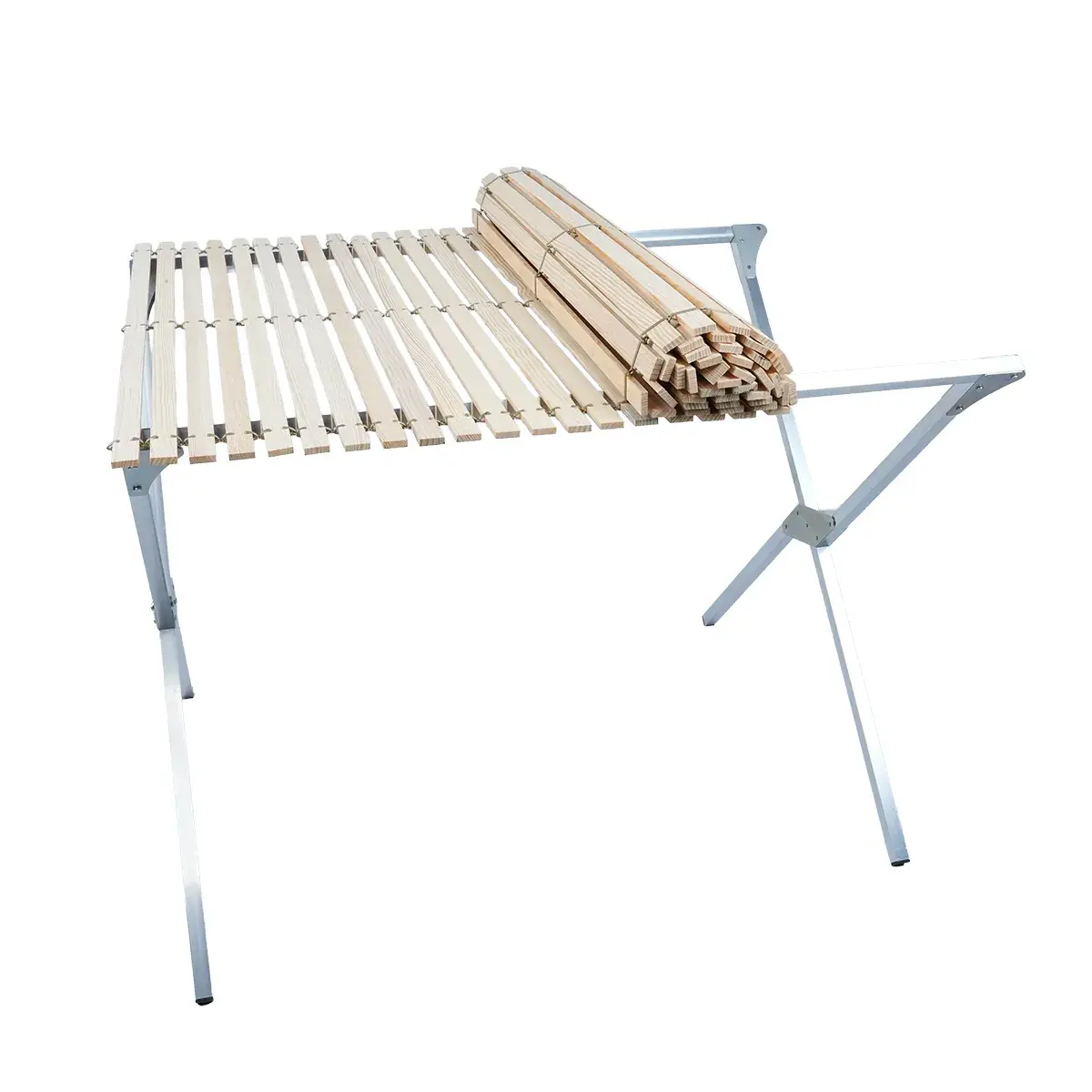 Lit de camp aluminium pliant 100 x 75 cm - Lit de camp pour marché - Tables de marché, étals de marché-4