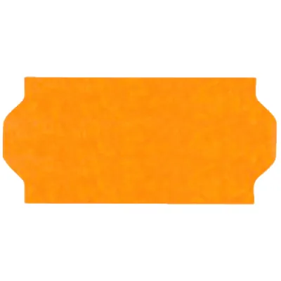 Étiquette orange fluo 26 x 12 mm adhésive pour étiqueteuse - 36 rouleaux de 1500 - Étiquettes pour étiqueteuses