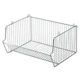 Corbeille fil empilable 49 x 40 x 25 cm zingué - Panier fil métal - Corbeilles fil