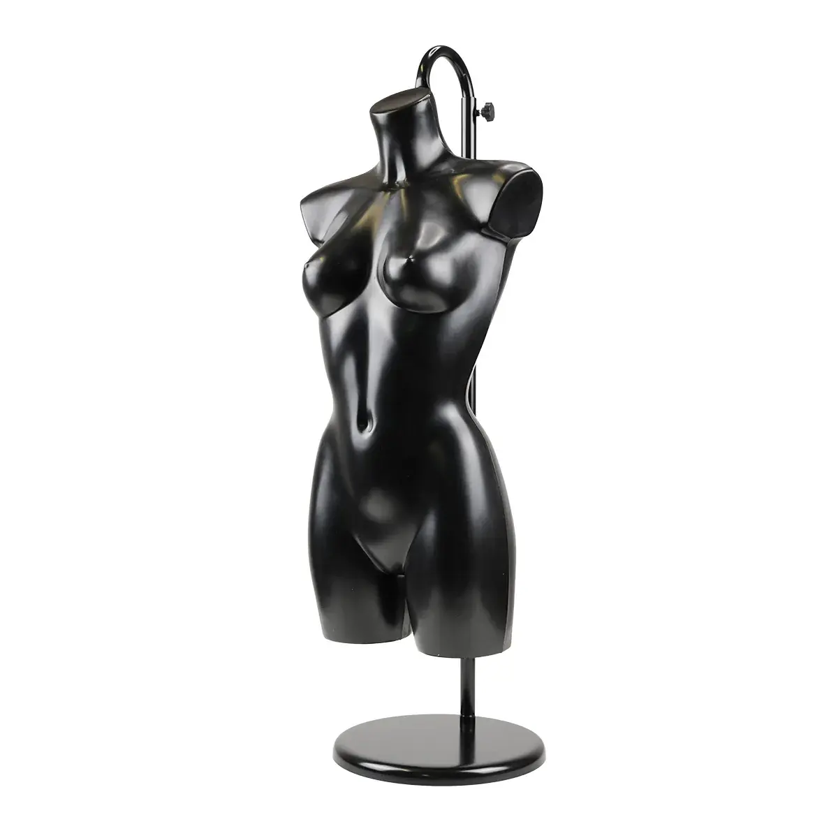 Pied pour buste fixation nuque H 110 à 197 cm Acier - Noir - Bustes SOLO-7