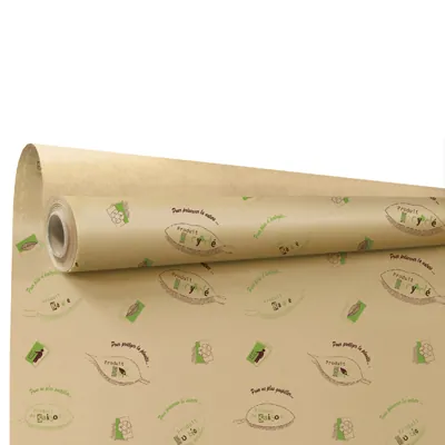 Papier cadeau recyclé BIO kraft 69 cm x 50 m 60 g/m² – Le rouleau - Papiers cadeaux kraft à motifs-2