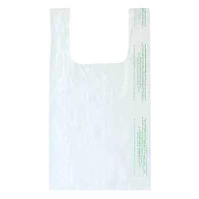 Sac bretelle biodégradable transparent 25 x 7,5 x 44 cm plastique biosourcé - Rouleau de 300 sacs - Sacs plastique biodégradables