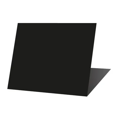 Étiquette chevalet neutre PVC 70 x 60 mm - Noir - Paquet de 10 - Étiquettes à poser