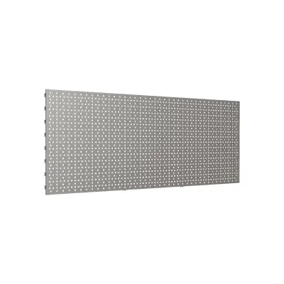 Fond tôle perforé pas de 25 mm - Ligne Store gris métallisé pas de 25 mm
