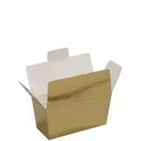 Mini ballotin chocolat carton or intérieur blanc 40g 6,8 x 3,6 x 3,4 cm - Ballotin chocolat vide - Lot de 25