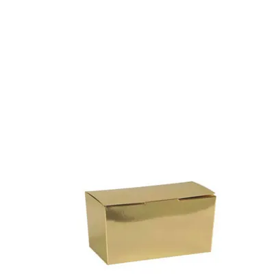 Mini ballotin chocolat carton or intérieur blanc 40g 6,8 x 3,6 x 3,4 cm - Ballotin chocolat vide - Lot de 25 - Ballotins chocolats vides-2