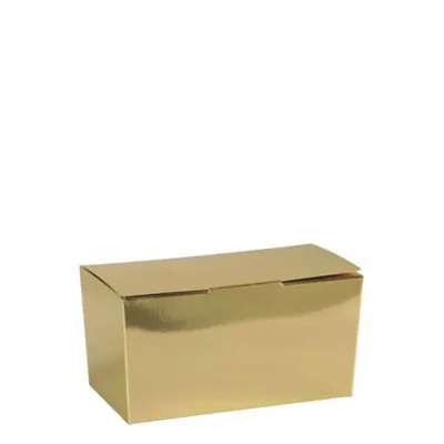 Ballotin chocolat carton or intérieur blanc 125g 9,8 x 4 x 5,4 cm - Ballotin chocolat vide - Lot de 25 - Ballotins chocolats vides-2