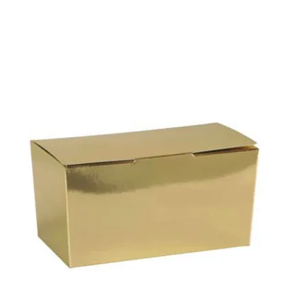 Ballotin chocolat carton or intérieur blanc 375g 13 x 7 x 6,3 cm - Ballotin chocolat vide - Lot de 25 - Ballotins chocolats vides-2