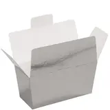 Ballotin chocolat carton argent intérieur blanc 500g 14,5 x 7,5 x 7 cm - Ballotin chocolat vide - Lot de 25