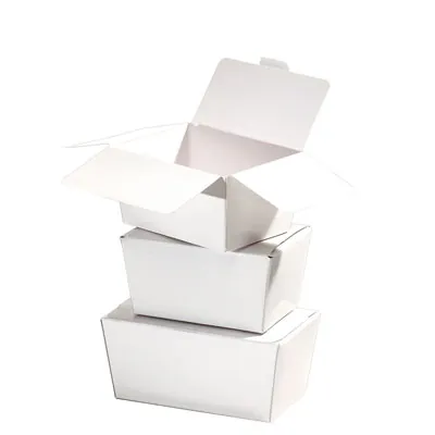 Mini ballotin chocolat carton blanc intérieur blanc 40g 6,8 x 3,6 x 3,4 cm - Ballotin chocolat vide - Lot de 25 - Ballotins chocolats vides-2