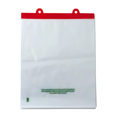 Sac plastique liassé à ouverture décalée transparent 4,95L 30 + 3 x 35 cm PEBD 50µ - Lot de 200 - Sacs liassés