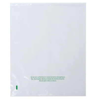 Sac plastique liassé à ouverture décalée transparent 4,95L 30 + 3 x 35 cm PEBD 50µ - Lot de 200 - Sacs plastique liassés-2