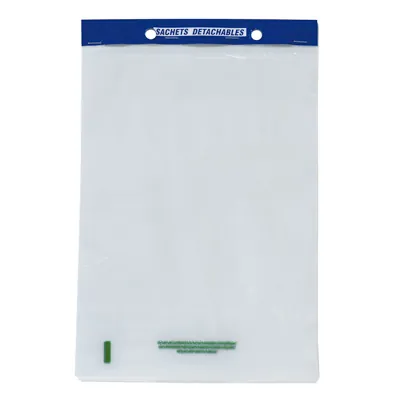 Sac plastique liassé à ouverture décalée transparent 2,38L 23 x 31 cm PE 21µ - Lot de 500 - Sacs liassés