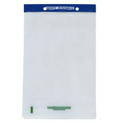 Sac plastique liassé à ouverture décalée transparent 11,33L 35 x 50 cm PE 21µ - Lot de 300 - Sacs liassés