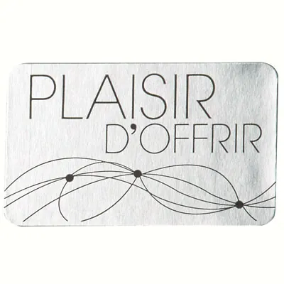 Étiquettes cadeaux adhésives Plaisir d'offrir argent / noir - Paquet de 1000 - Étiquettes cadeaux adhésives