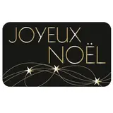 Étiquettes cadeaux adhésives Joyeux Noël Noir / Or 32 x 19 mm - Boîte de 1000 - Étiquettes Noël
