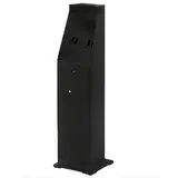Cendrier colonne - Noir - L 24 x P 24 x H 87 cm - Cendriers professionnels