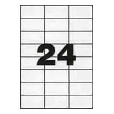 2400 Étiquettes adhésives blanches multi-usages 70 x 37 mm Etibox - Étiquettes adhésives neutres-2