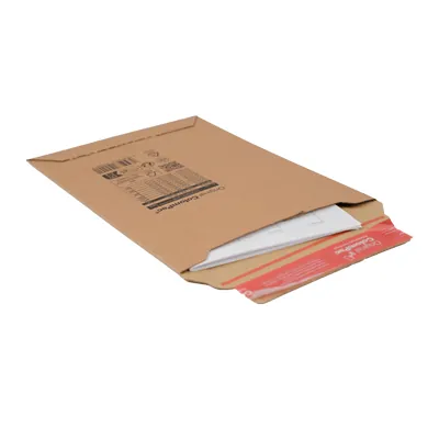Pochette d’envoi colis rigide carton brun 185x270 mm auto-adhésive FSC - Paquet de 20 - Pochettes d'envoi colis-5