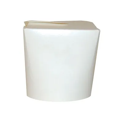Boîte à pâtes carton 800 ml fermeture croisillon - Emballage pasta box - Blanc - Lot de 50 - Boites snacking