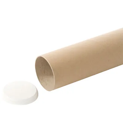 Tube carton L.95 cm x Ø 80/84 mm avec embouts plastiques – Paquet de 25 - Tubes carton emballage-2