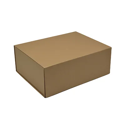 Boîte cadeau carton pliable kraft 40 x 30 x H 15 cm, 1200g/m² - Paquet de 5 - Boites cadeaux carton pliables