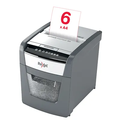Destructeur de documents Rexel Optimum AutoFeed+ 50X coupe croisée DIN P4 50 feuilles 20L - Destructeurs de documents-4