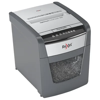 Destructeur de documents Rexel Optimum AutoFeed+ 50X coupe croisée DIN P4 50 feuilles 20L - Destructeurs de documents-6