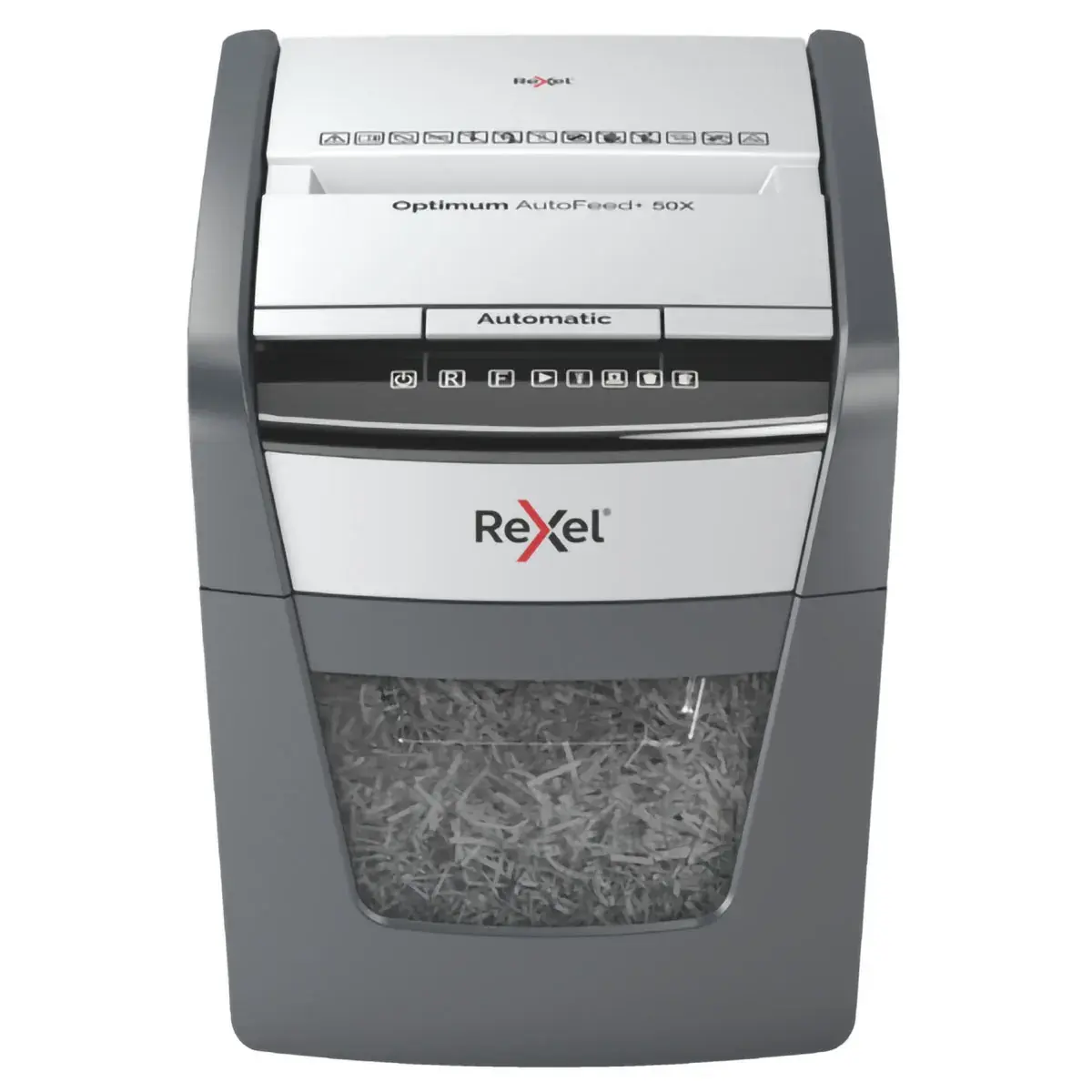 Destructeur de documents Rexel Optimum AutoFeed+ 50X coupe croisée DIN P4 50 feuilles 20L - Destructeurs de documents