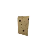 Pochette cadeau Noël papier kraft Étoiles 12 + 4,5 x H 19,5 cm - Lot de 250 - Pochettes cadeaux Noël