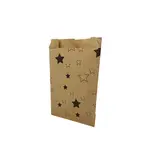 Pochette cadeau Noël papier kraft Étoiles 15 + 9 x H 26 cm - Lot de 250 - Pochettes cadeaux Noël
