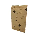 Pochette cadeau Noël papier kraft Étoiles 25 + 6,5 x H 41 cm - Lot de 250 - Pochettes cadeaux Noël