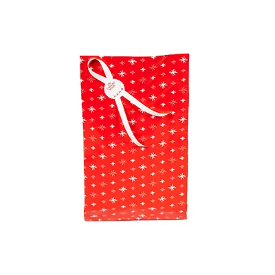 Pochette cadeau Noël Stars Red 15 + 9 x H 26 cm - Lot de 250 - Pochettes cadeaux à motifs-3