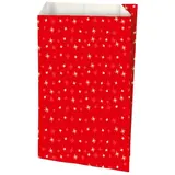 Pochette cadeau Noël Stars Red 25 + 6,5 x H 41 cm - Lot de 250 - Pochettes cadeaux Noël