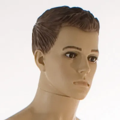 Mannequin homme avec visage réaliste H 184 cm couleur chair - Mannequins cheveux sculptés-2