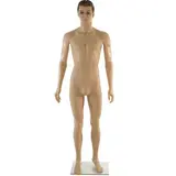 Mannequin homme avec visage réaliste H 184 cm couleur chair - Mannequins cheveux sculptés