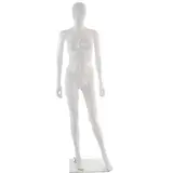 Mannequin femme en plastique finition laquée, bras le long du corps - Mannequins abstraits