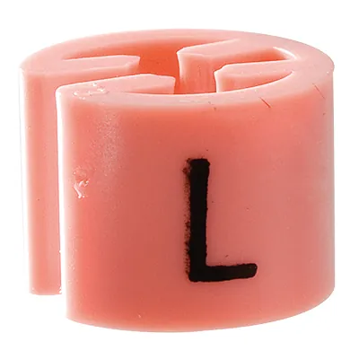 Marque taille L rose ø 1,3 cm - Indicateur de taille pour cintre - Paquet de 100 - Marques taille pour cintres