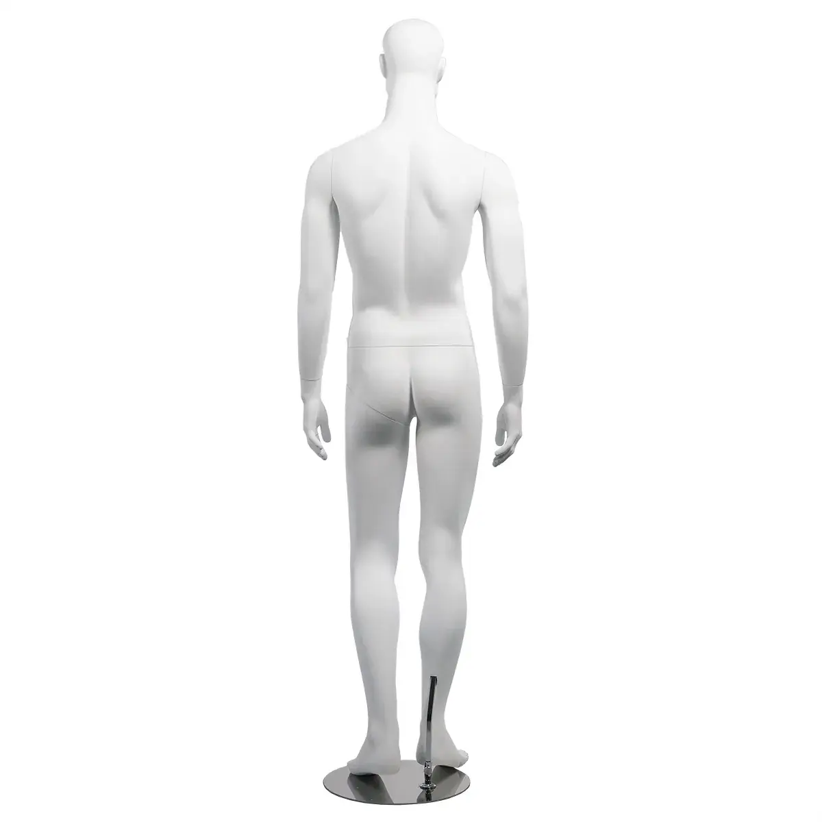 Mannequin homme, tête et cheveux sculptés H 186 cm Fibre de verre - Blanc mat - Mannequins hommes-3