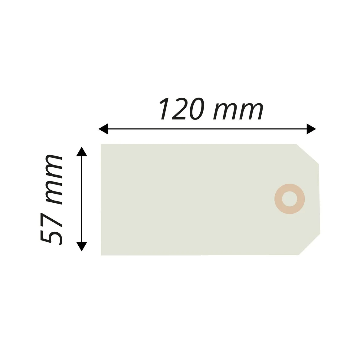 Étiquette américaine avec fil de fer 120 x 57 mm Apli – Étiquette bijouterie - Crème - Boîte de 1000 - Étiquettes bijoux-2