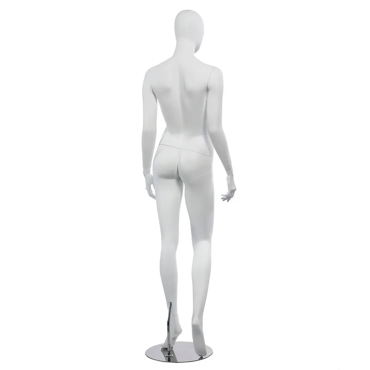 Mannequin femme, finition mate, bras le long du corps H 178 cm Fibre de verre - Blanc mat - Mannequins abstraits-3