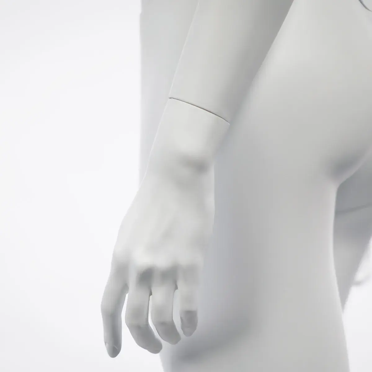 Mannequin femme, finition mate, bras le long du corps H 178 cm Fibre de verre - Blanc mat - Mannequins femmes-4