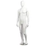 Mannequin homme, finition mate H 184 cm Fibre de verre - Blanc mat - Mannequins hommes