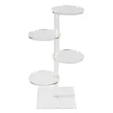 Présentoir 4 plateaux ronds  - Supports Plexi
