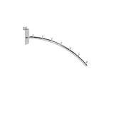 Bras incliné pour fond rainuré avec 7 boules L 30 cm métal chromé tube rond ø 12 mm - Bras