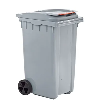 Conteneur 120 litres gris PEHD - Poubelles professionnelles