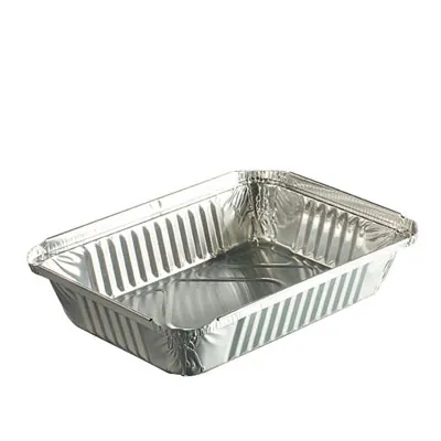 Barquette aluminium 910 ml 21,8 x 15,5 x 3,8 cm - Plat aluminium - Moule aluminium - Lot de 100 - Barquettes en aluminium