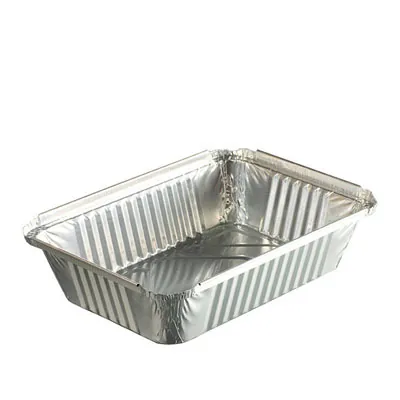 Barquette aluminium 1070 ml 21,8 x 15,5 x 4,6 cm - Plat aluminium - Moule aluminium - Lot de 100 - Barquettes en aluminium