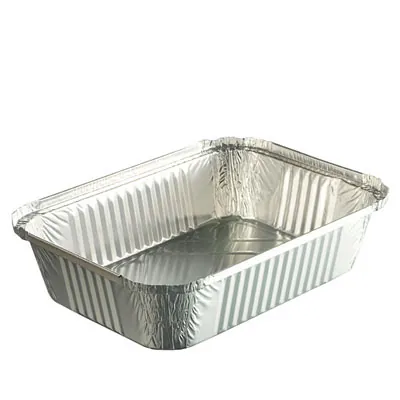 Barquette aluminium 2000 ml 26 x 19 x 5,6 cm - Plat aluminium - Moule aluminium - Lot de 100 - Barquettes en aluminium